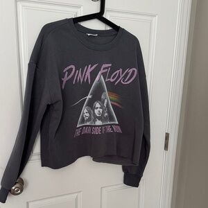 Pink Floyd Gray Vintage Cropped Sweatshirt